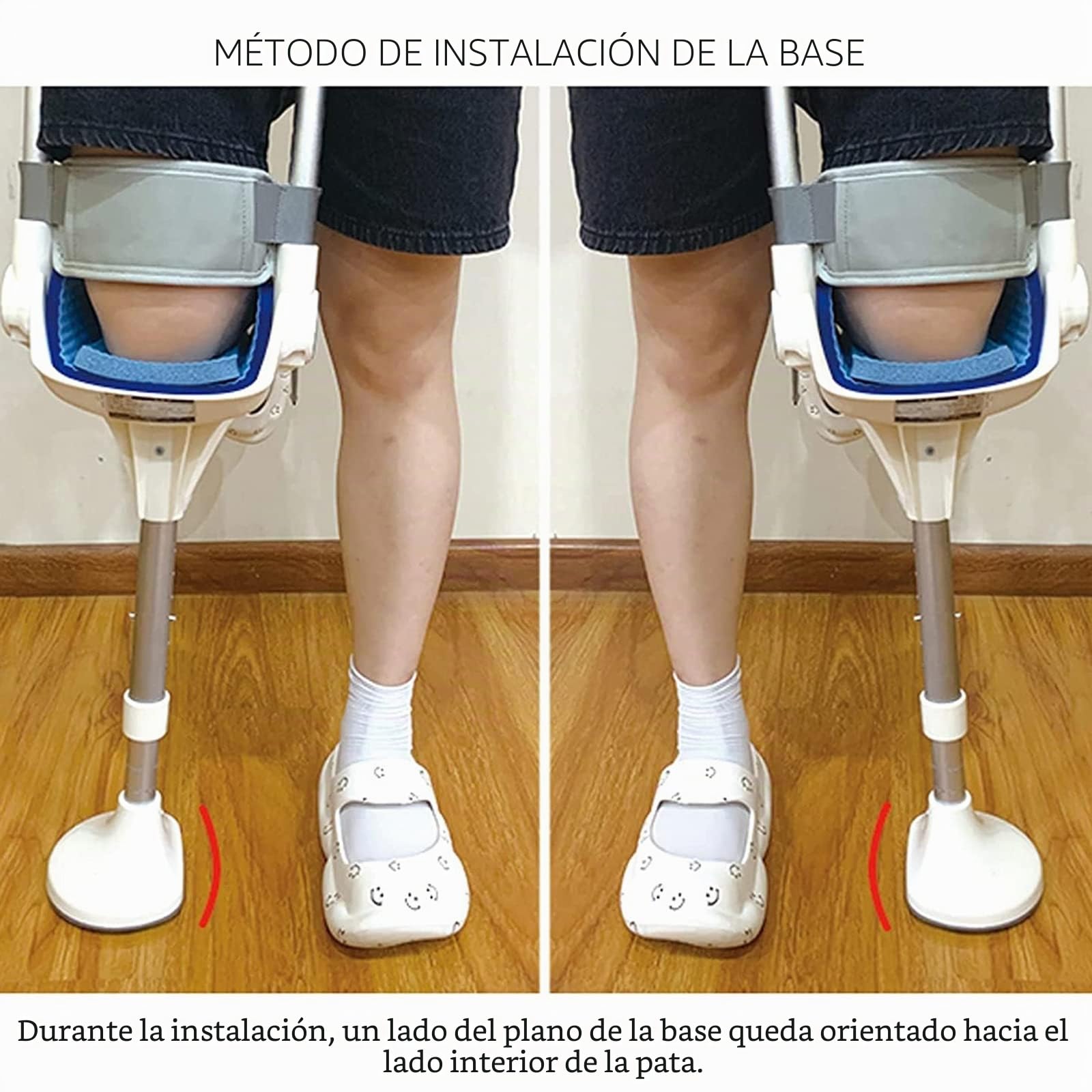 Muleta manos libres, muleta de rodilla sin dolor para discapacidad, ancianos, soporte de lesiones, alternativa a las muletas tradicionales para recuperación de fracturas de tobillo