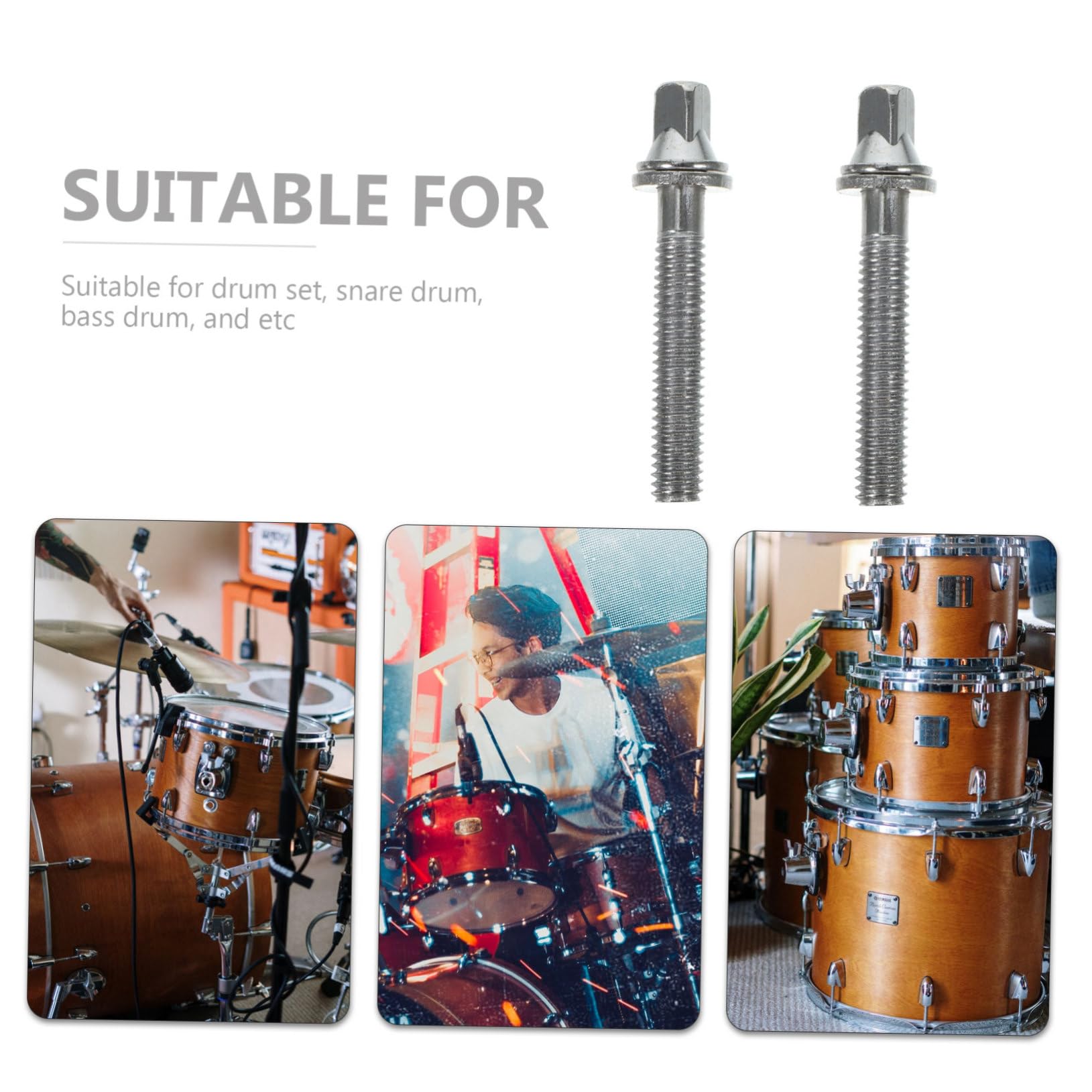 2PCS Marching Bass Drum Screws Floor Tom Drum Percussion