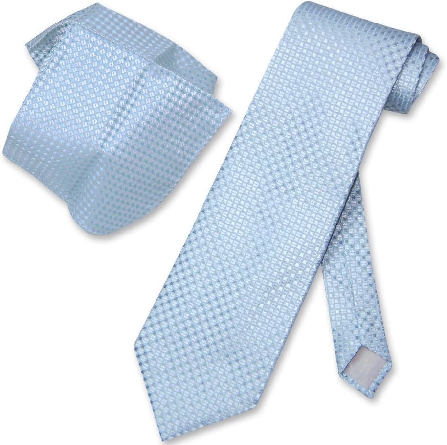 Antonio Ricci NeckTie Handkerchief Cadet Blue Two Tone Square Men's Neck Tie Set