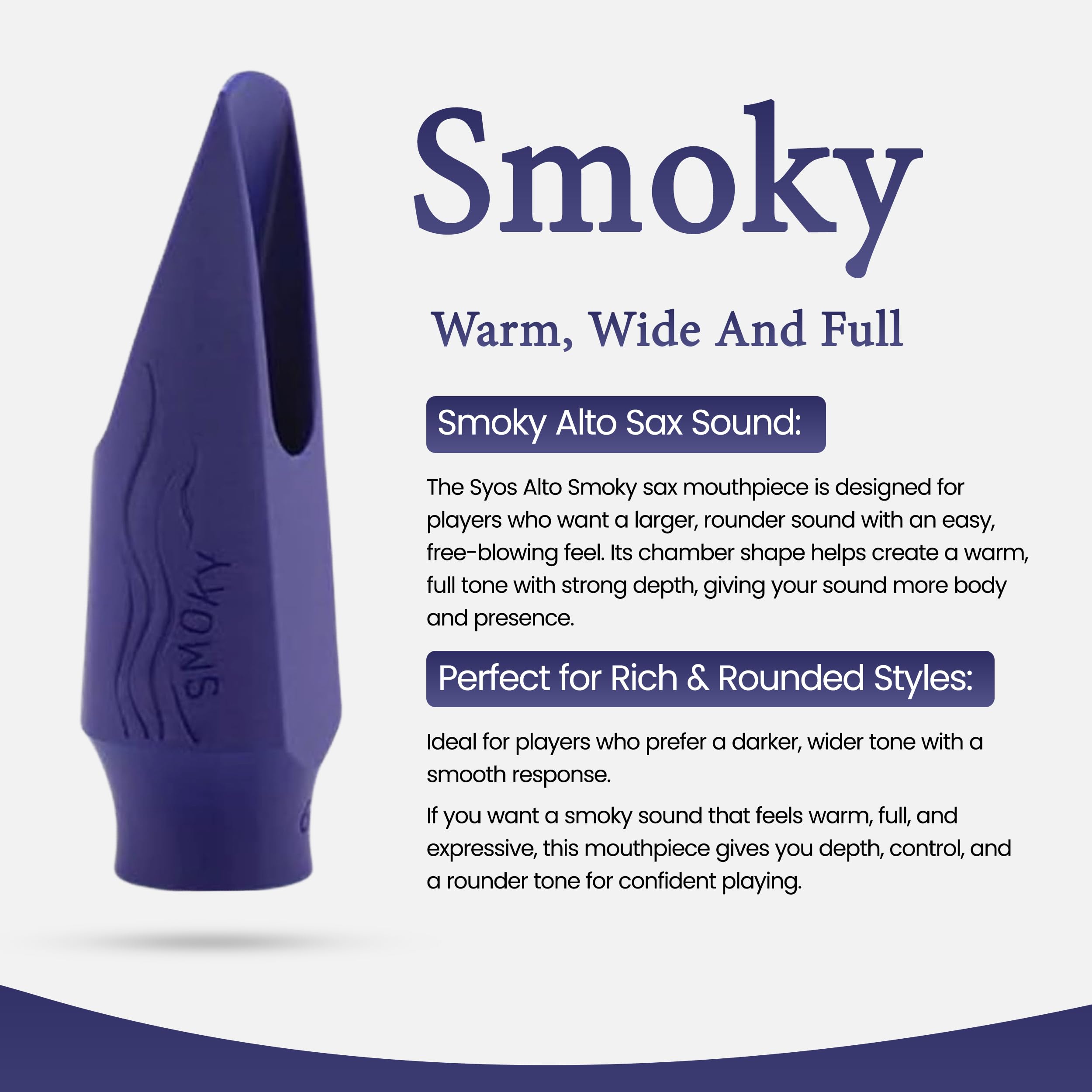 Syos Alto Smoky 7 Phantom Blue - Boquilla para saxofón alto