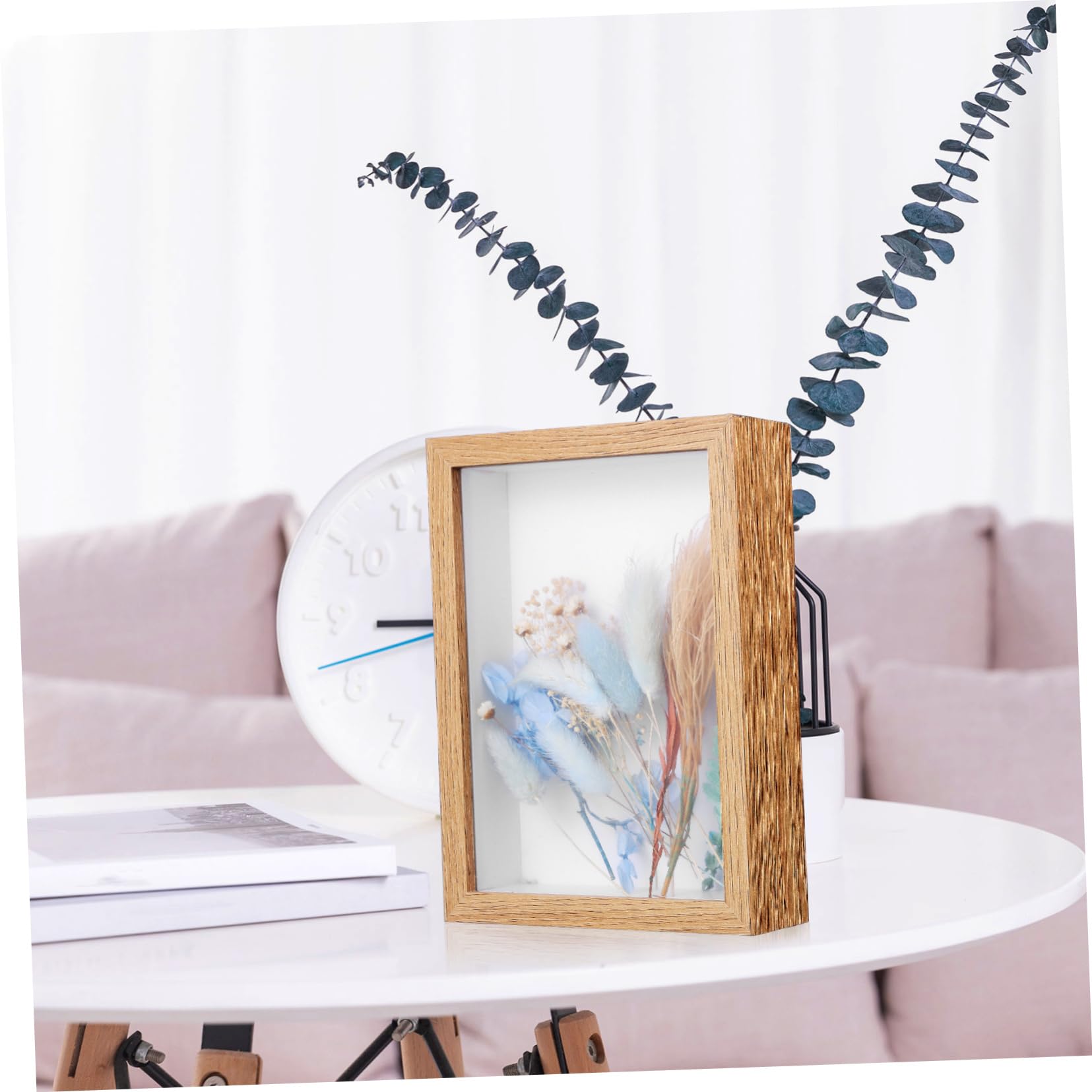 VINTORKY Cd Frame Display Case Photo Collection Frame Memory Display Case Specimendisplay Case Display Case Glass Display Case Vintage Picture Frame Wooden Frame Roses