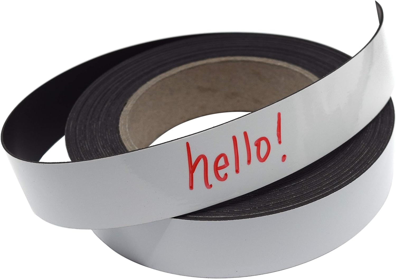 Dry Erase, Flexible, Magnetic Strip, 25 ft Roll - 1 x 0.030- White Write On/Wipe Off Surface - Premium Quality, Extra Strong Hold - Made in The USA