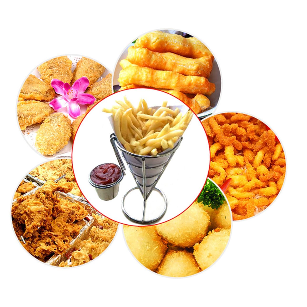 Panier métallique frites et snacks pour vos soirées burgers et apéritifs maison