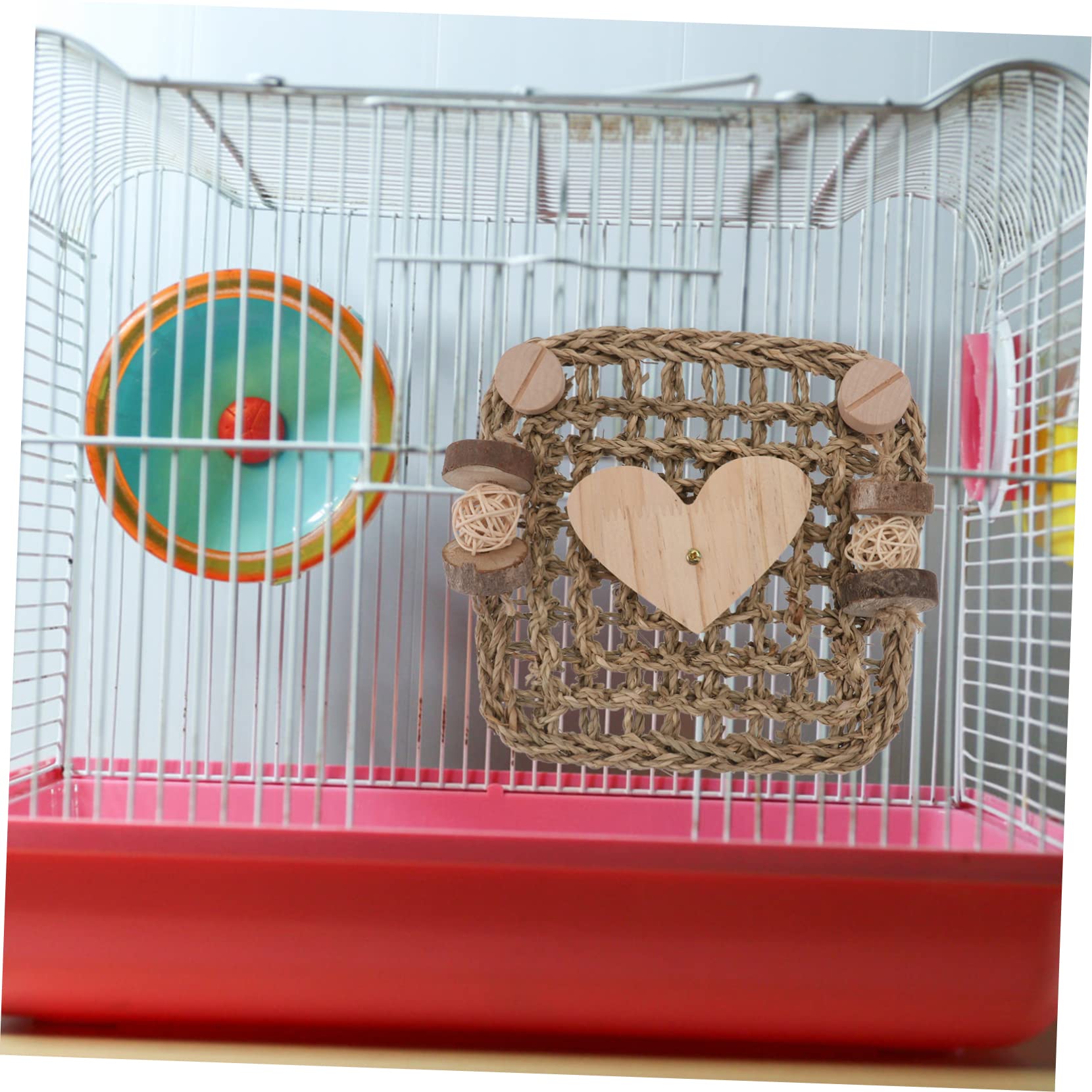 Hohopeti 2stücke Käfigmatte Aus Gras Für Nager Woven Bed Mat Als Kauspielzeug Und Nest Für Meerschweinchen Und Hamster Natürliche Schützende Unterlage Für Empfindliche Pfoten
