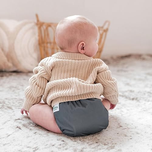 Miniatura 2 de Paquete de 7 pañales de tela reutilizables con interior AWJ Incluye 14 insertos absorbentes y 1 bolsa húmeda Ajustables, impermeables y lavables