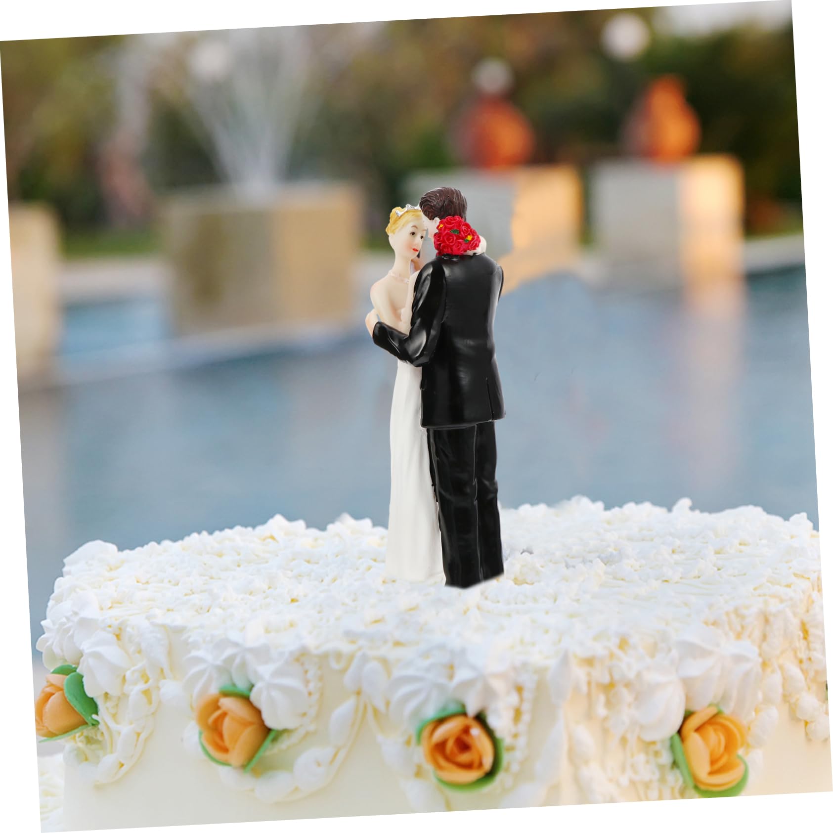 1pezzi Topper Torta in Resina Decorazione per Torta Nuziale Festa Matrimonio Decorazione in Resina Matrimonio