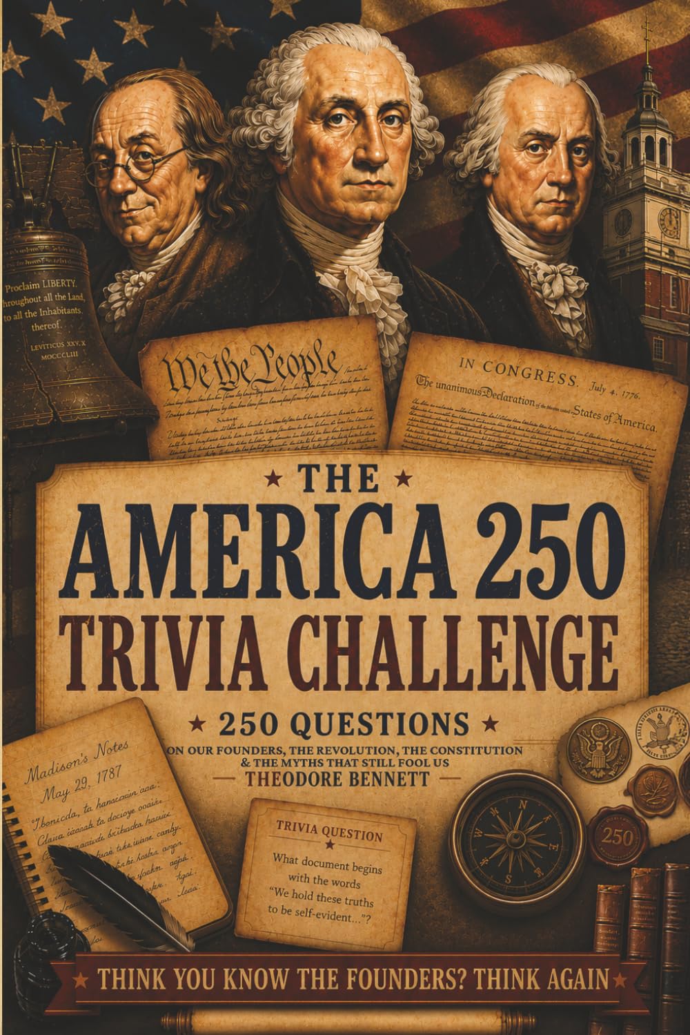 Founding Fathers: The America 250 Trivia Challenge: On Our Founders, The Revolution, The Costitution & Myths That Still fool Us.