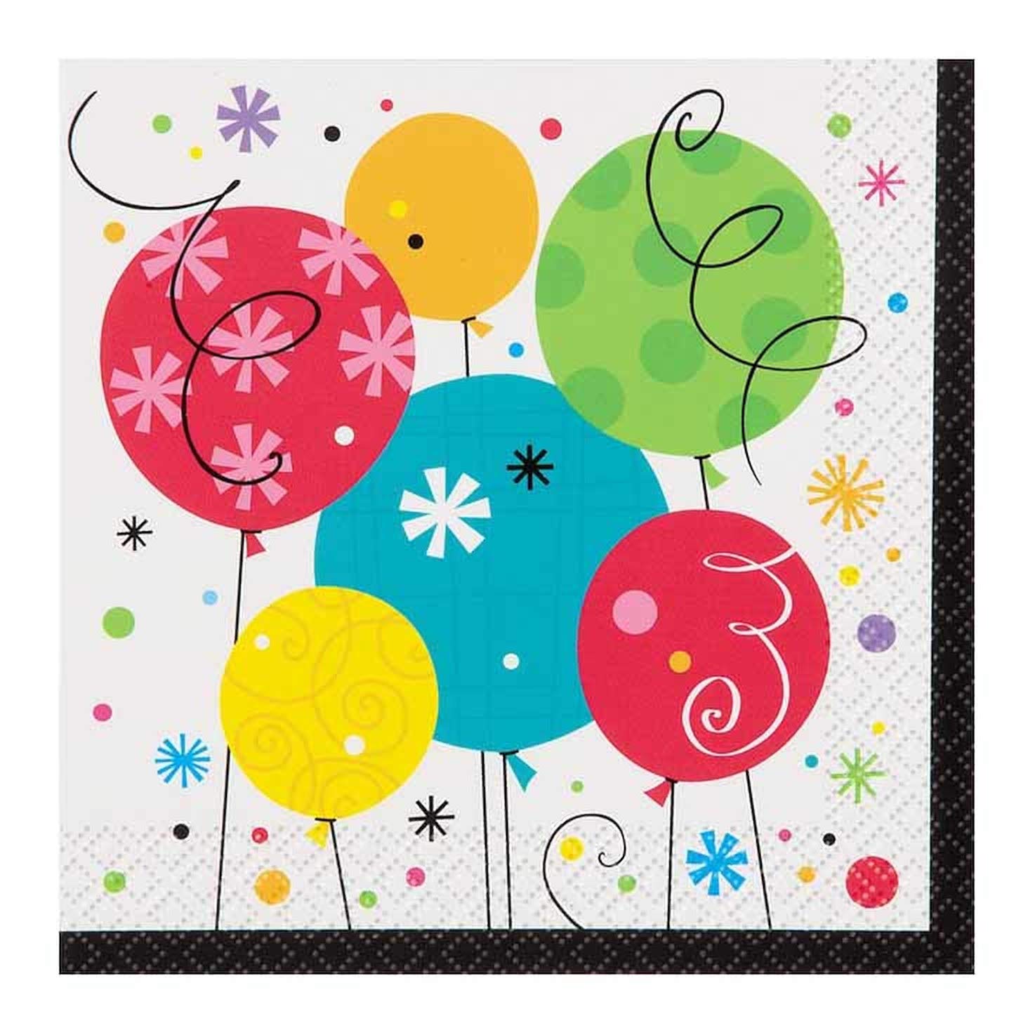 Unique Breezy Birthday Beverage Napkins, 16ct