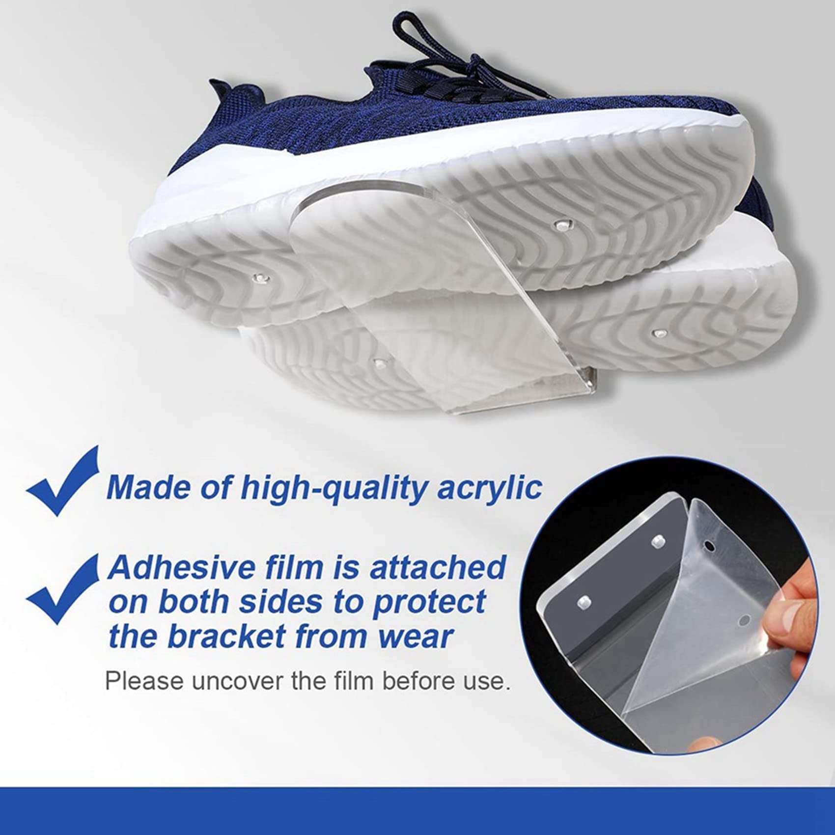 Espositore per Scarpe Galleggiante - 12 Mensole per Scarpe da Parete - Mensola Un Parete per Scarpe con Levitazione delle Scarpe da Ginnastica