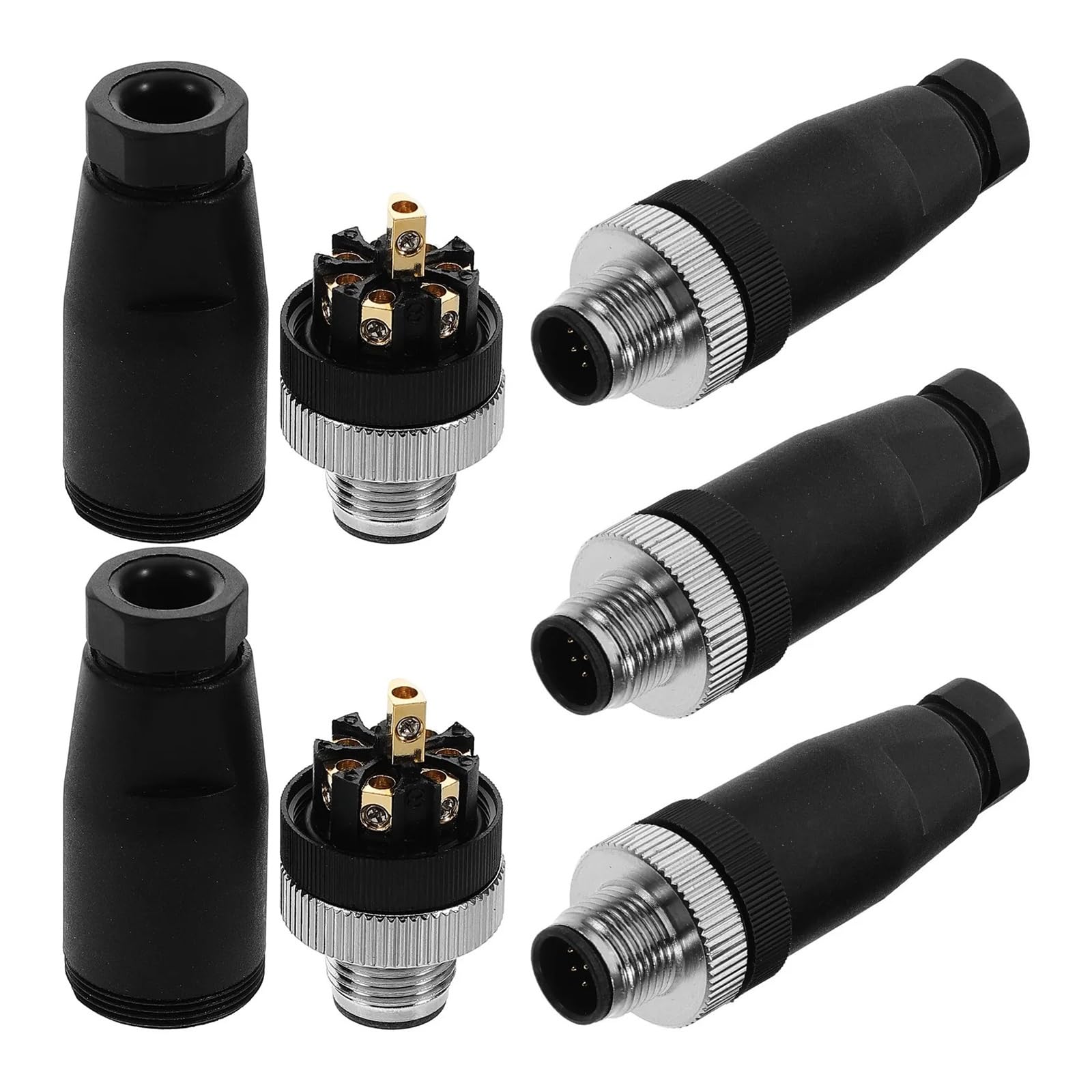 Connecteur aéronautique mâle à 8 broches, 5 pièces