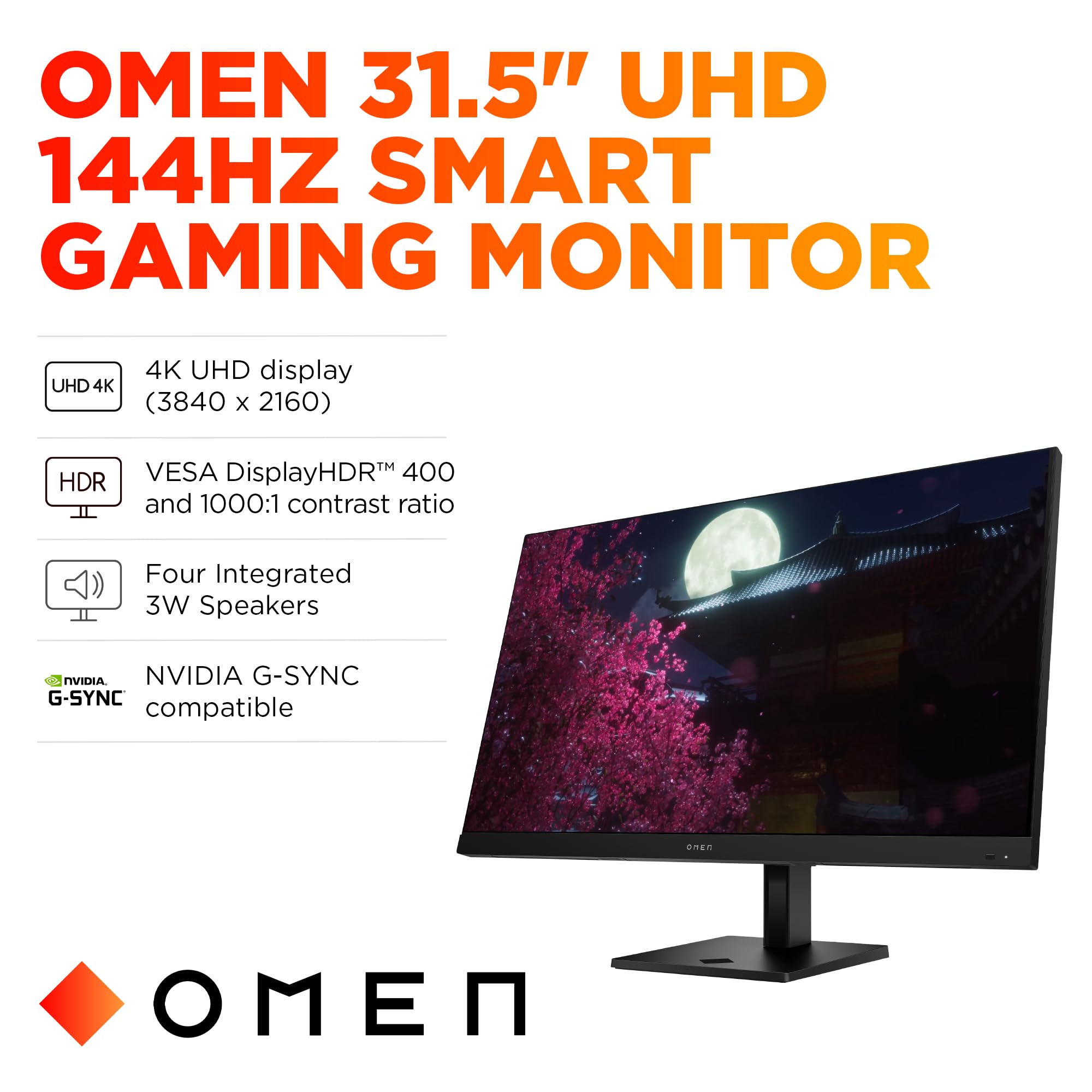 Amazon.co.jp: HP OMEN 31.5インチ UHD 144Hz スマートゲーミング