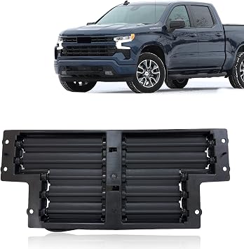 Front Grille Grill Fits Chevrolet Silverado 19-24 Silver | Front grille for 2019-2024 Chevrolet Silverado 1500/2.7L/3.0L Engine Grill Air Intake, Verify Vehicle Fitment Before Purchase