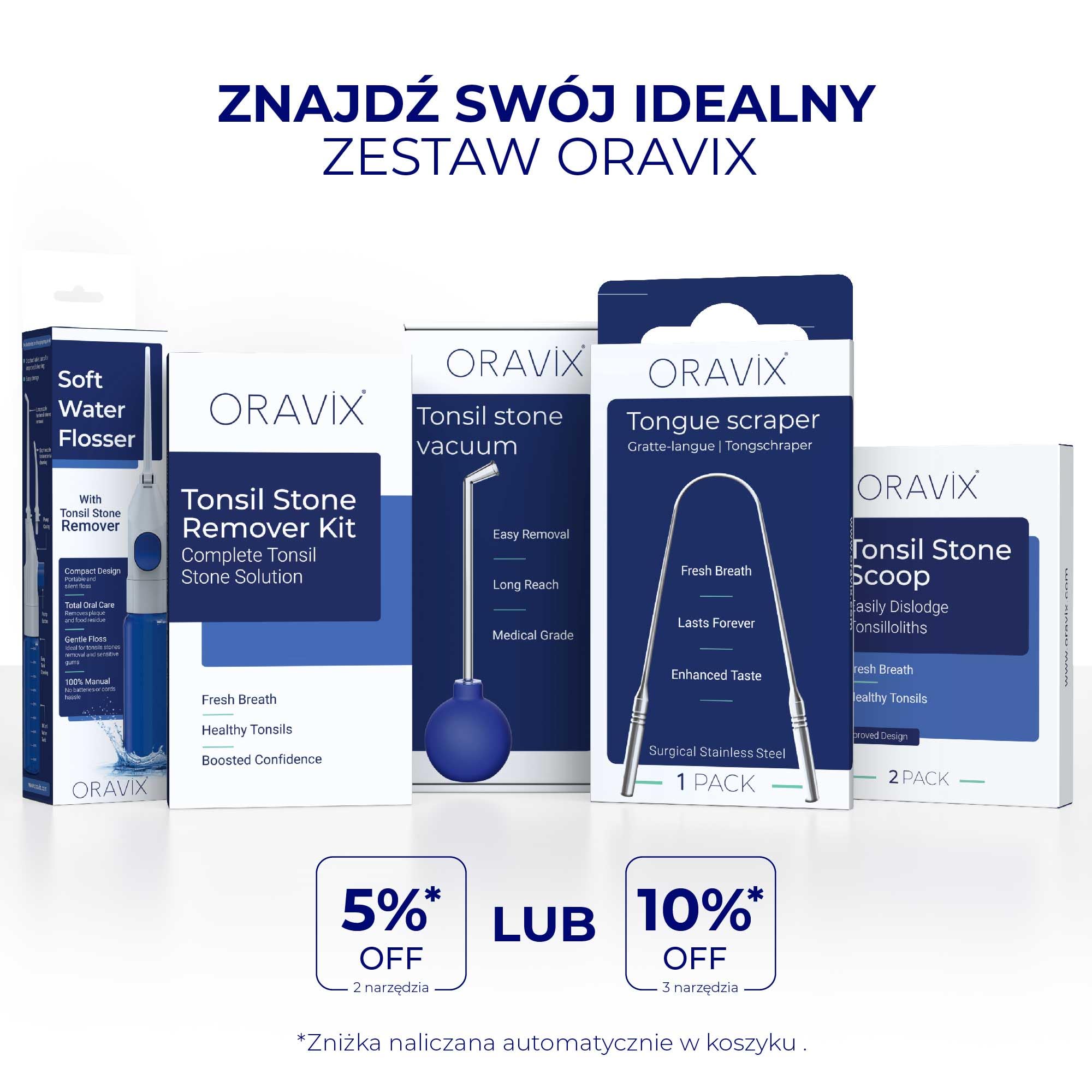 Oravix Irygator do Jamy Ustnej, Usuwanie Kamieni Migdałkowych, Bezprzewodowy, do Usuwania Kamieni Migdałków, Irygator Jamy Ustnej