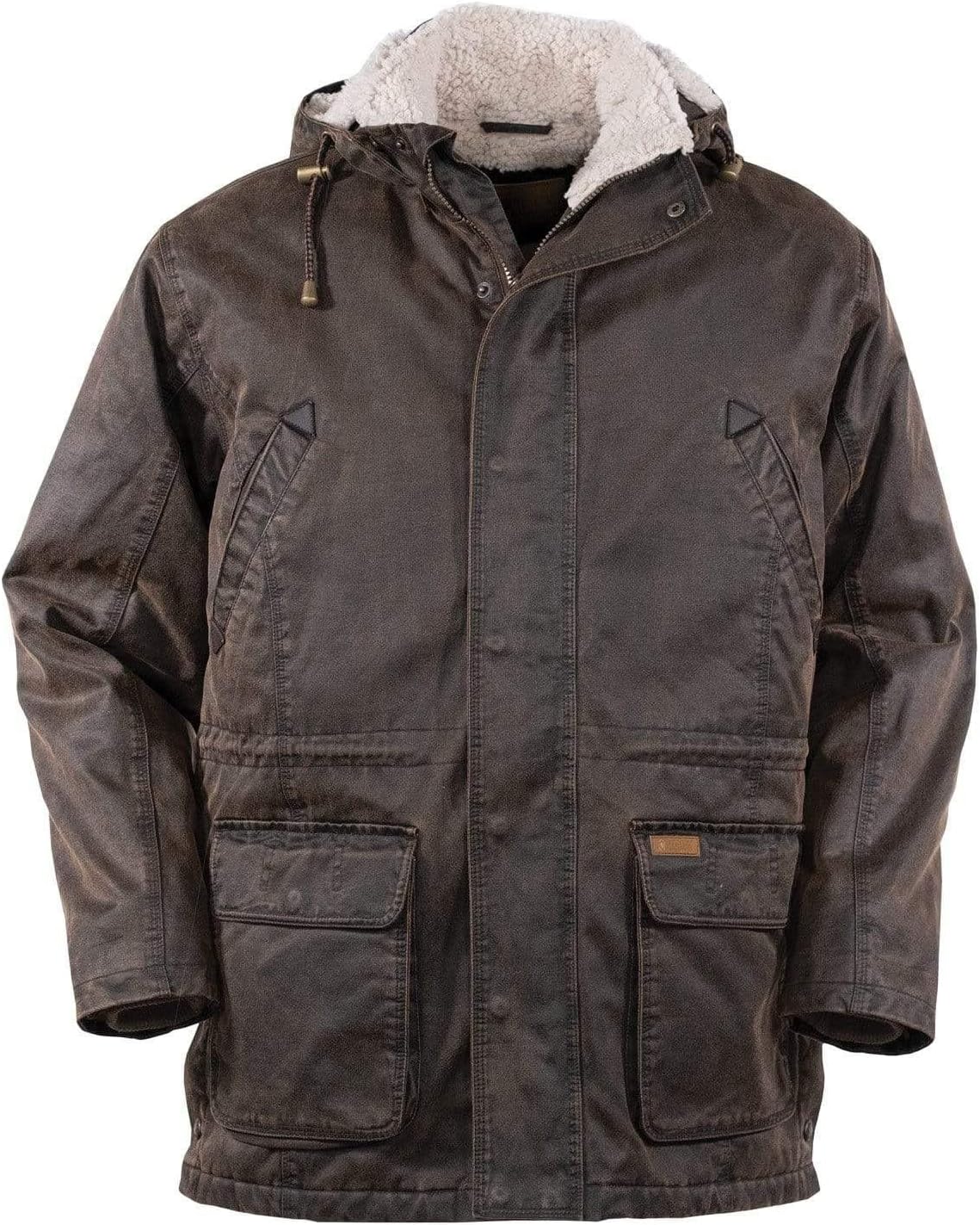 OUTBACK TRADING Men's 29739 Nolan Warm Cotton Outdoor Casual Western Long Sleeve Jacket with Removable Hood