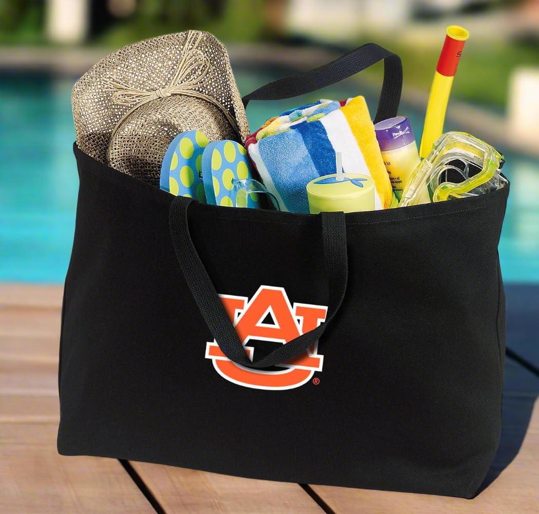 Broad Bay JUMBO Auburn University Tote Bag or Large Canvas Auburn Shopping Bag