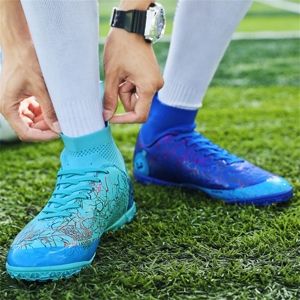 Kids Soccer Shoes Boys Girls Football Trainning Shoes Youth Firm Ground Athletic Turf Shoes Outdoor Professional Soccer Shoes Sneakers