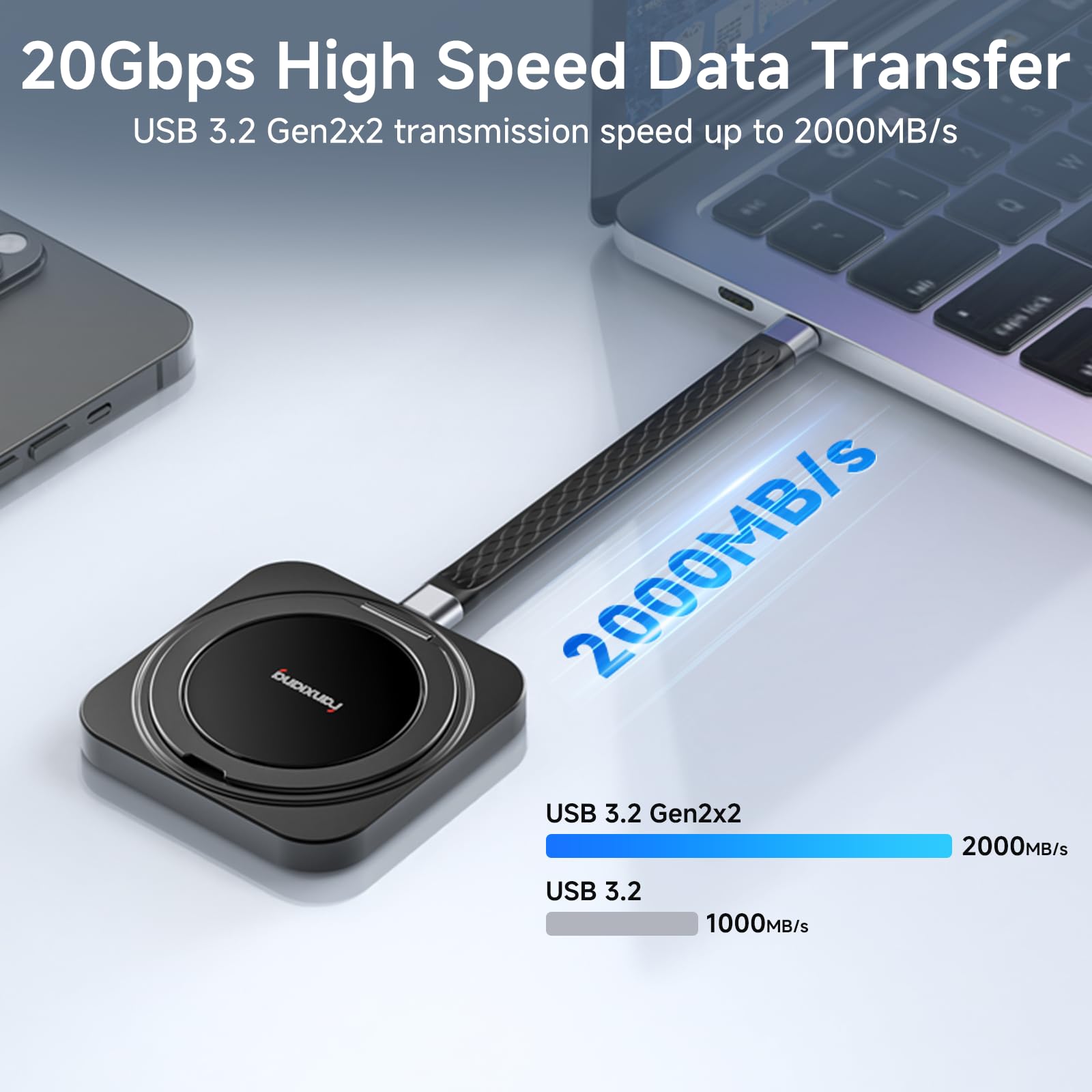 Amazon | 【マグネット式超小型】Fanxiang magsafe外付けSSD 高速