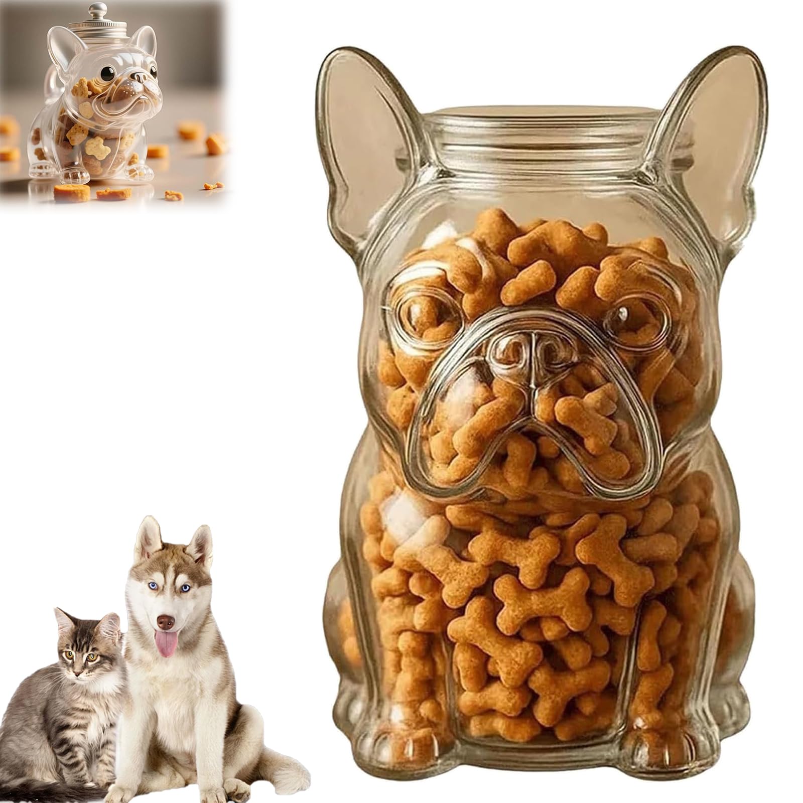 Récipient à collation bouledogue pour des pauses café pleines d'humour