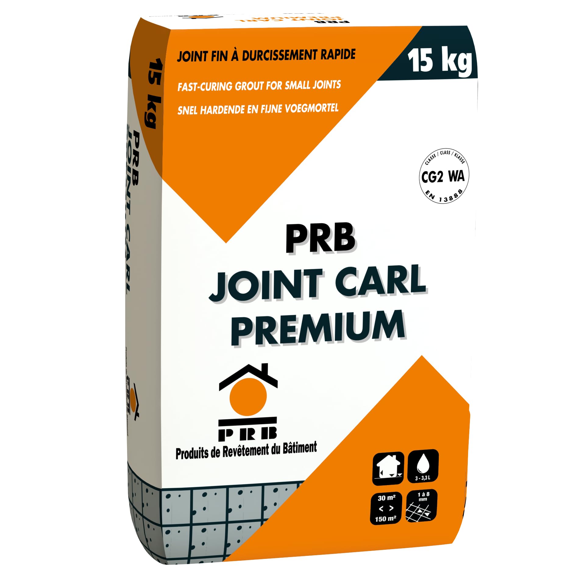 Joint Carrelage Premium A23 Blanc Ciment 15kg - Joint Fin Amélioré Souple pour Murs et Sols Intérieur/Extérieur - Finition Esthétique, Haute Résistance et Effet Hydrofuge