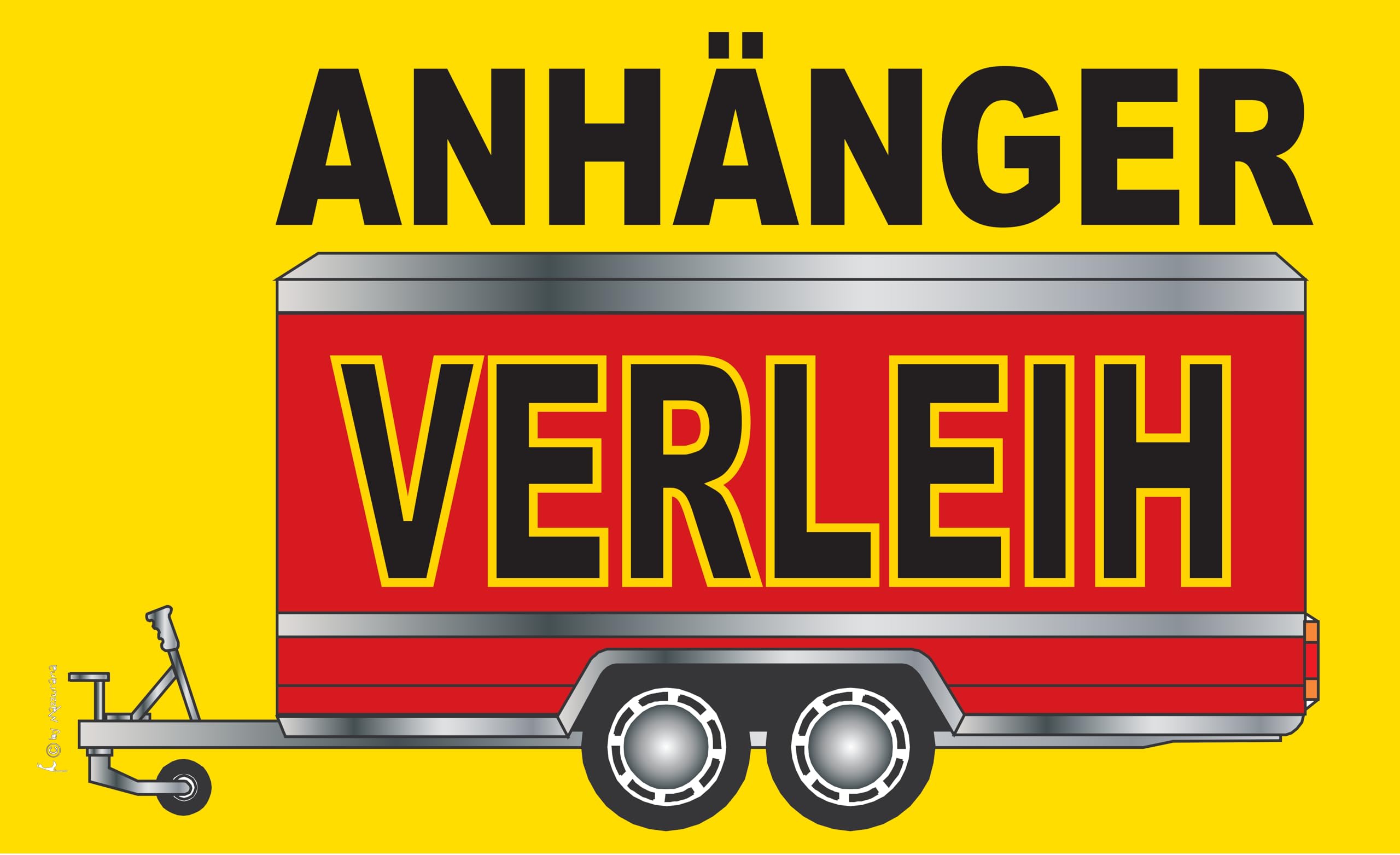 Drapeau pour remorque publicitaire marketing et promotion marine 60x40cm