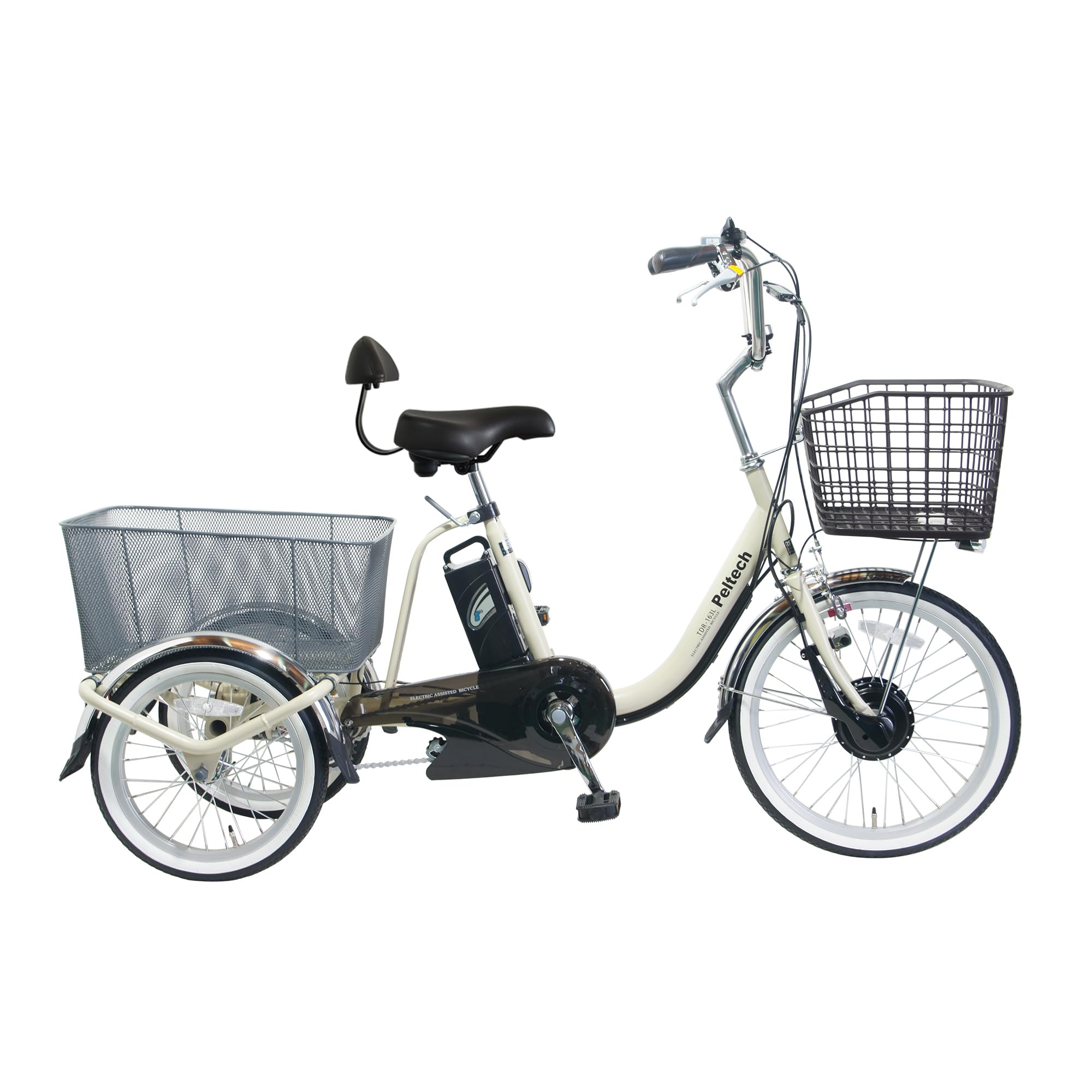 100%完成車納品PELTECH(ペルテック) 電動アシスト三輪車背もたれ付き Amazon | 【100%完成車納品】 PELTECH(ペルテック) 電動アシスト三輪車