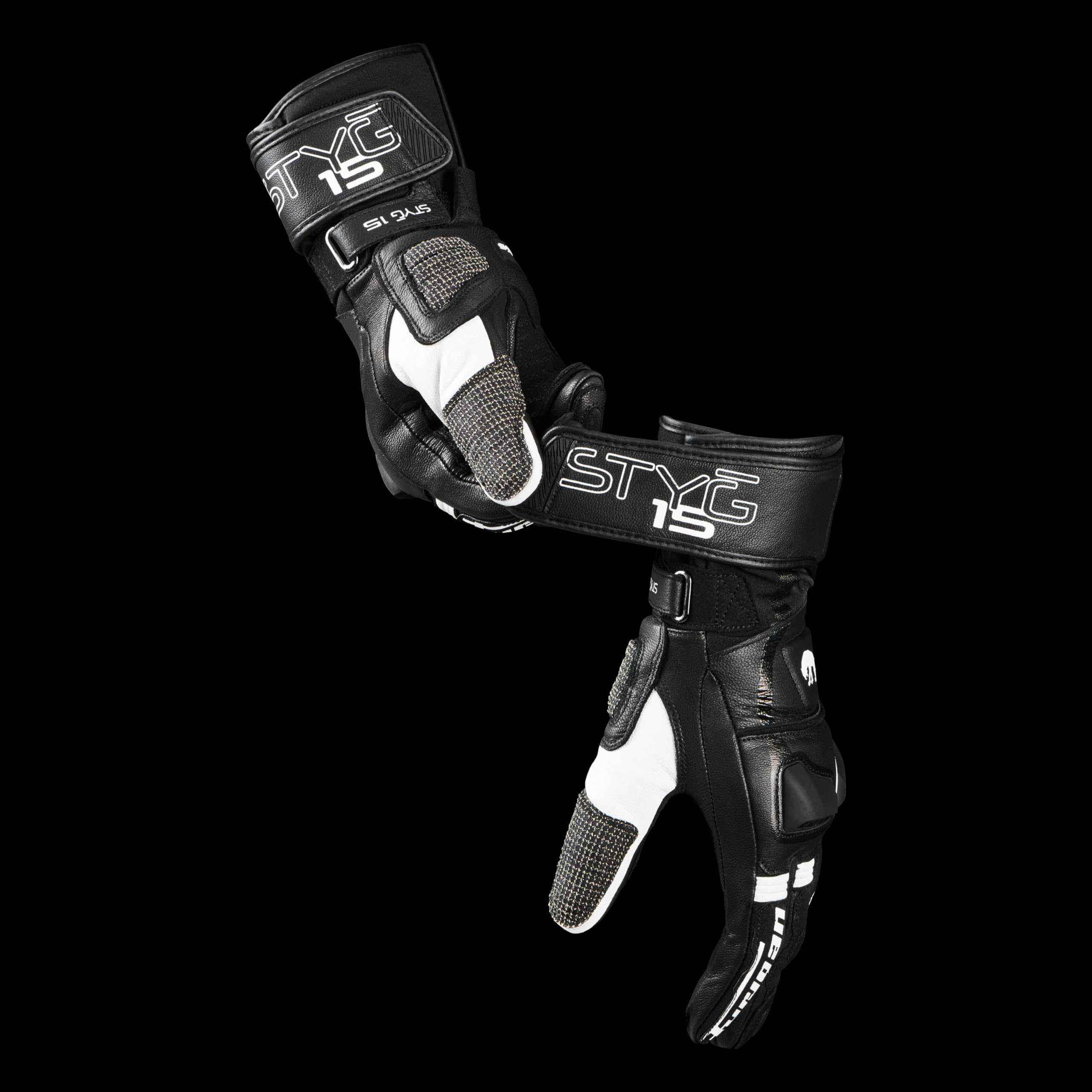 Furygan STYG15 - Guantes de Moto Racing para Hombre, aerodinámica, Piel de Canguro, D3O, Ajuste, ventilación, Estilo - tecnología de Punta