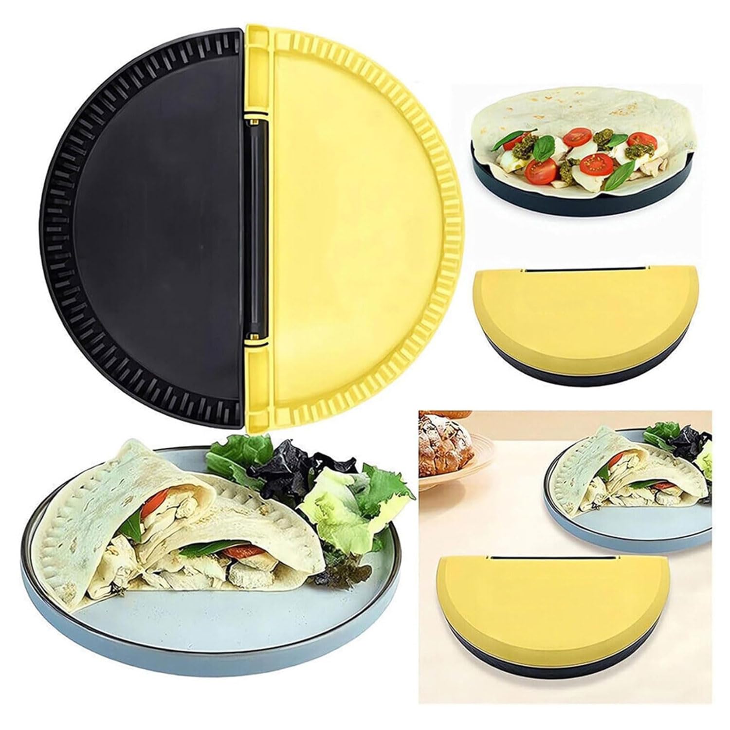 Crimpatrice per Impacchi, Toast Sandwich Maker, Pinza Crimpatrice per Involucri, Stampo per Sandwich Bifacciale, Sandwichmaker per Preparare Burritos, Tortillas di Mais, Pasticcini