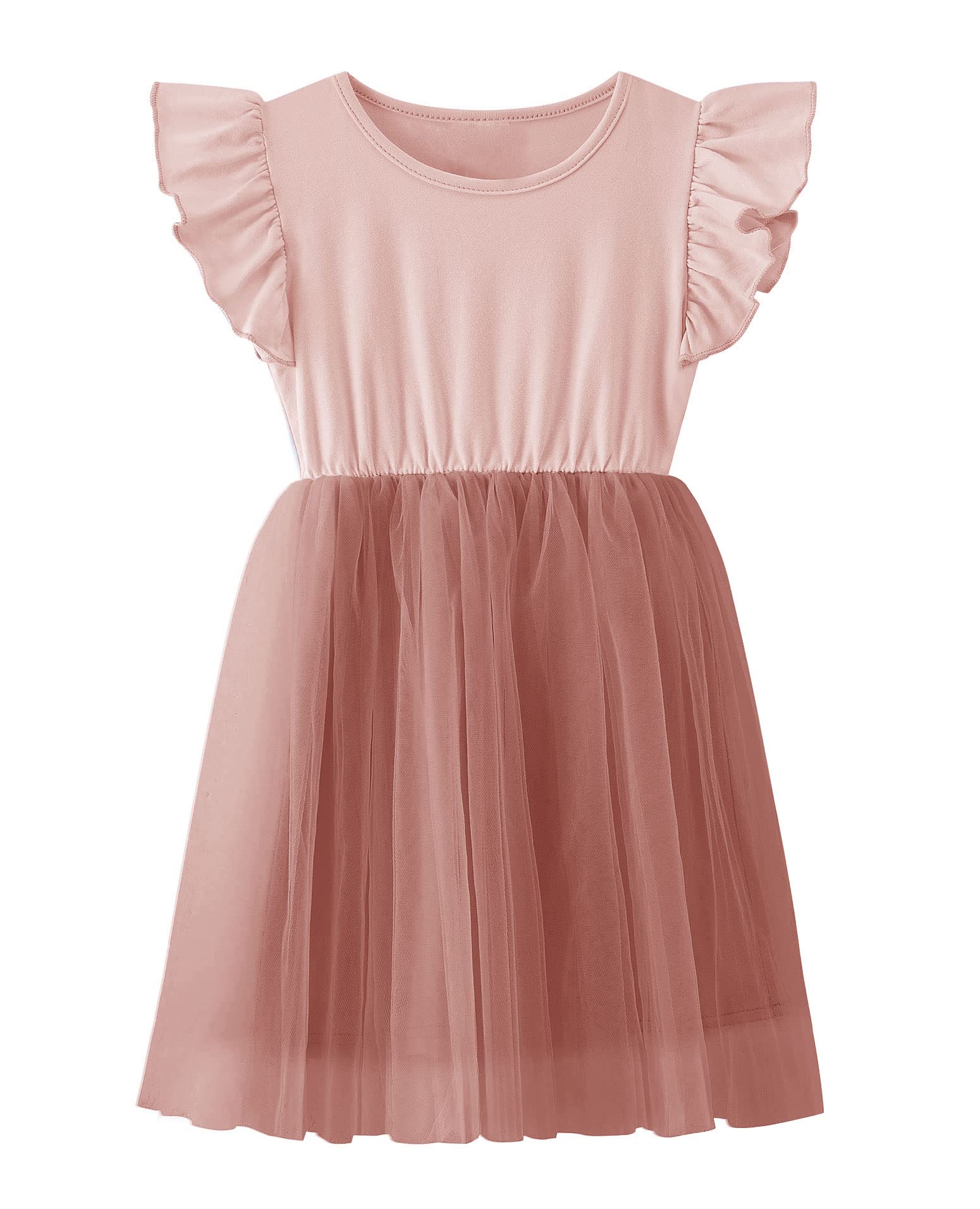 TWKIOUE Toddler Baby Girl Tutu Tulle Dress Sleeveless Fluffy Cute Party Sundress