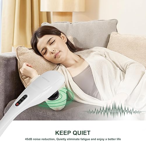 Miniatura 2 de MEGAWISE Masajeador de espalda de mano  Alivio de percusión de tejido profundo para espalda, cuello, hombros, piernas de cintura, cuerpo completo