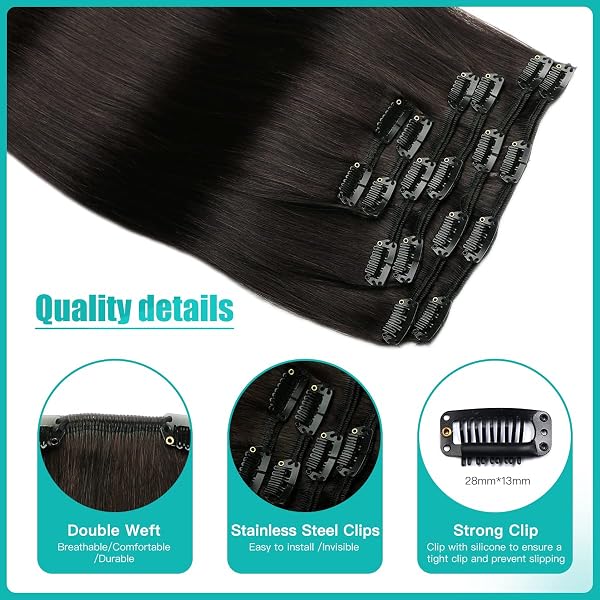 Primer plano de las extensiones de cabello SURNEL mostrando su textura natural.