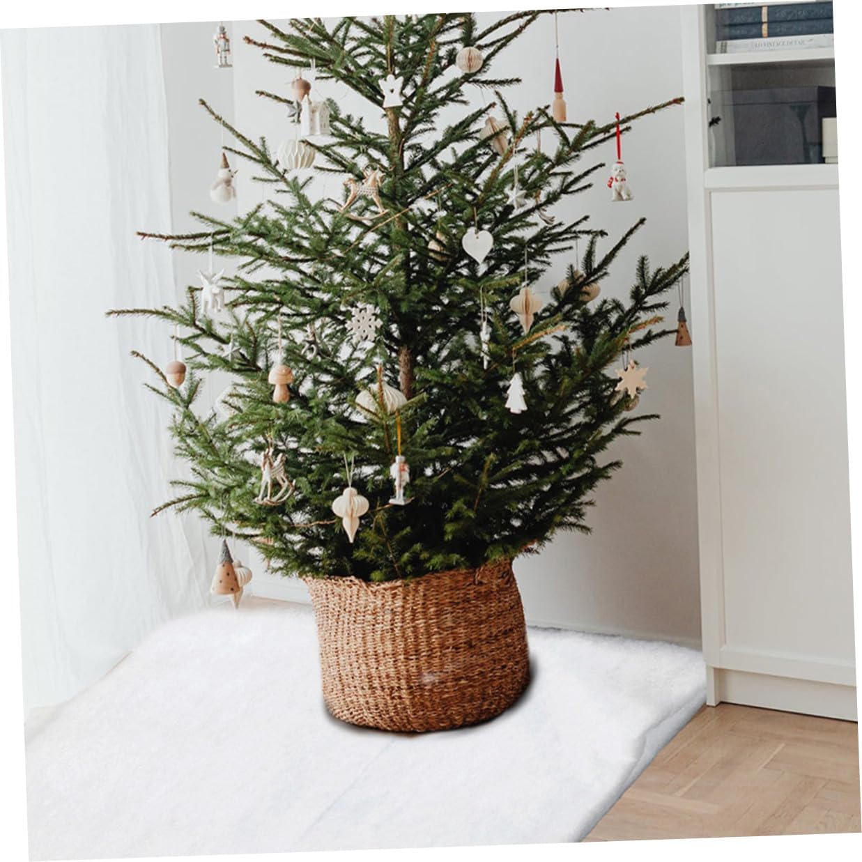 Artificial Snow Blanket 2pcs 1.5x1m White Faux Snow for Indoor Christmas Decor Village Scene Holiday Display