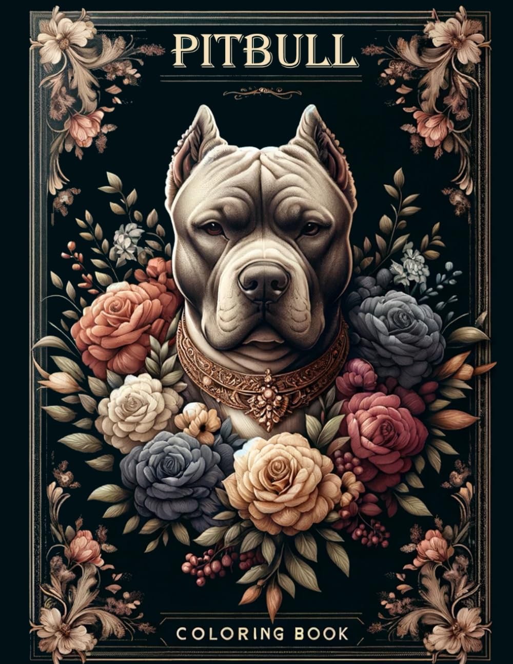 Pitbull Coloring book: Celebrate the beauty and strength of Dogs with our majestic illustrations. From regal poses to playful moments