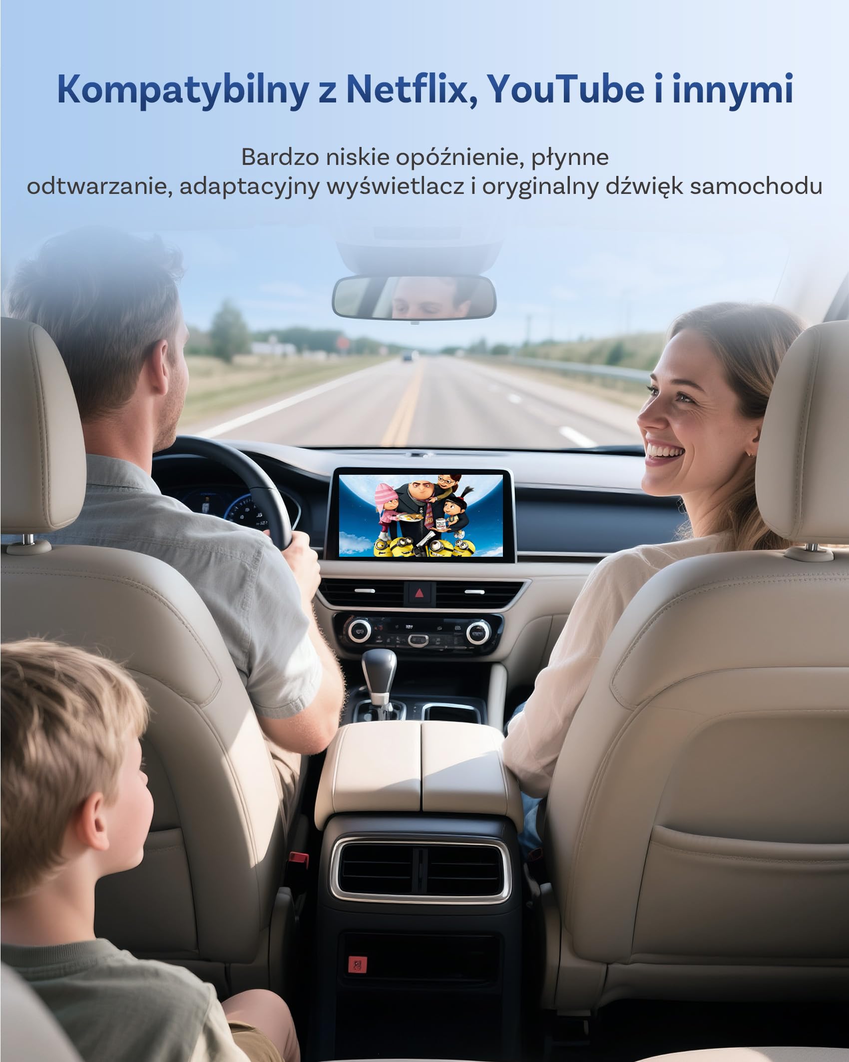 OTTOCAST Play2Video Ultra, Bezprzewodowy Adapter CarPlay & Android Auto AI Box z Netflix YouTube WiFi 6 5G Bluetooth 5.4 Adapter CarPlay Netflix do większości samochodów 2016+