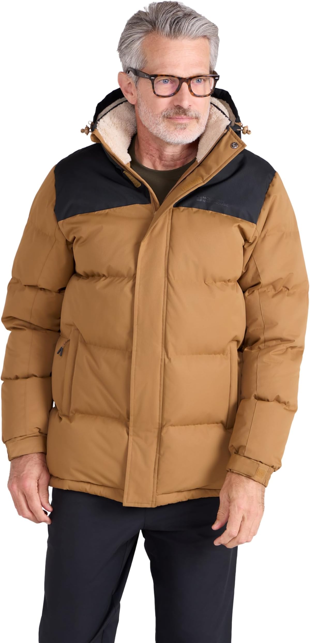 Snow Borg Lined Mens Padded Jacket - Thermal tested -40°C & Water-resistant Coat in Rip Stop Fabric - Autumn Winter, Outdoors, Travelling & Hiking