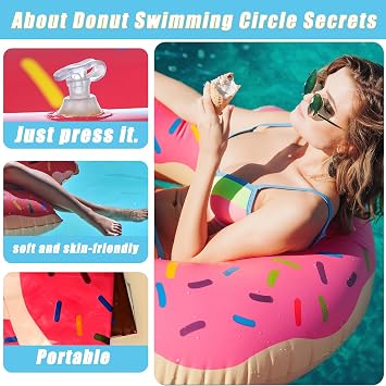 Pool Inflatables Donut Swimming Rings for Adult,Doughnut Inflatable Ring Pool Floats Rubber Ring for Adult,Swim Tubes Rings for Women Men Summer Beach Pool Party Water Sport