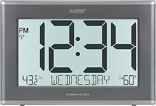 La Crosse Technology 513-21867-INT Extra-Large Slim Atomic Digital Clock with Backlight