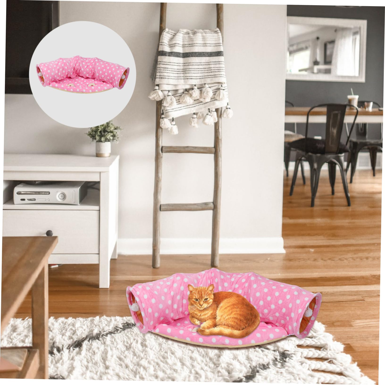 VANZACK 1 Pc Tunnel bidirectionnel Cat Tunnel pour Chat Interactive Cat Toy pli Jouets à mâcher pour Chat Jouet Tunnel de Tente de Chat Jouet Chaton drôle Animaux Jouet pour Chat