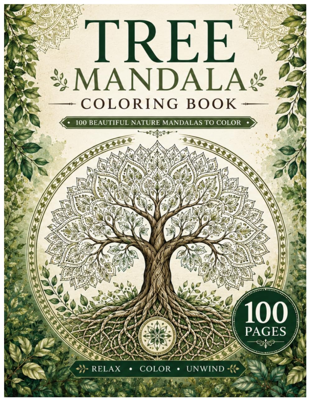Tree Mandala coloring book: Stress Relief & Relaxation Designs for Adults
