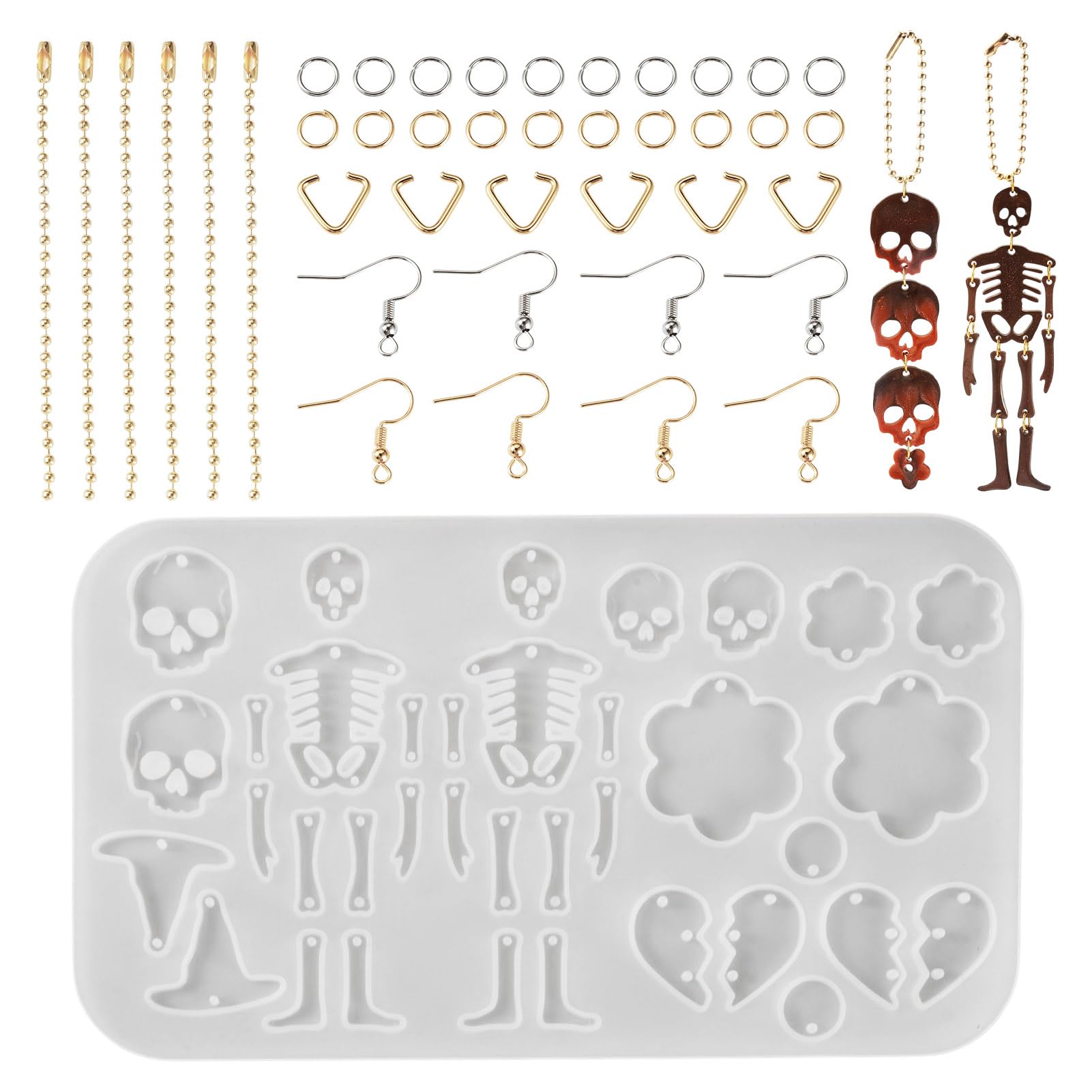 Craftora 1pc Halloween Skull Silicone Molds