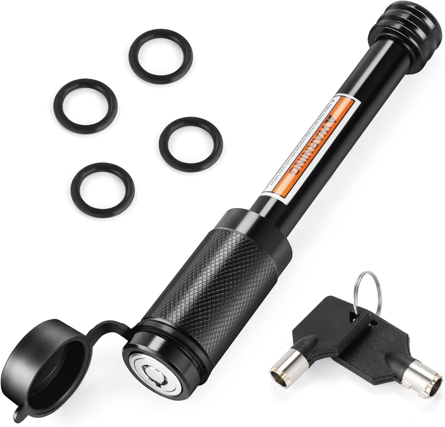 JUSTTOP Trailer Hitch Receiver Pin Lock with Anti-Rattle O-Rings
