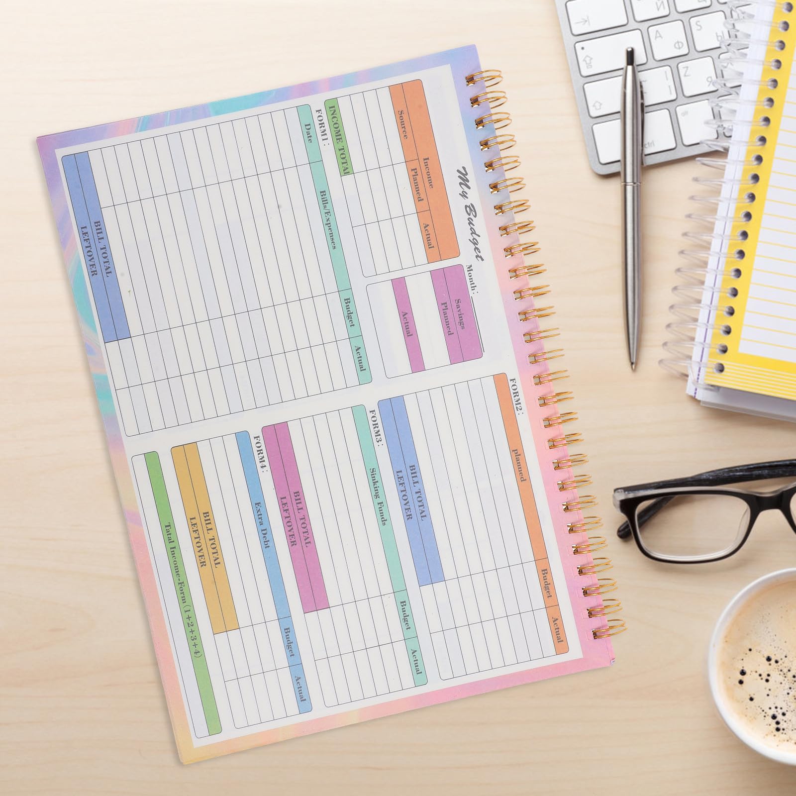 B5 Finanzplaner und Wochenplaner Notizbuch Undatiertes Haushaltsbuch für Einnahmen Ausgaben Budgetplaner mit Robustem Einband Kompakt für Tägliche und Wöchentliche Finanzübersicht