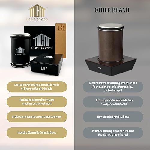 Miniatura 6 de Nuestro kit de afilador de cuchillos de estilo moderno con tecnología de afilado de 15 y 20 grados está hecho con madera de primera calidad y