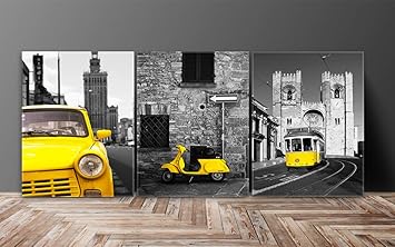 SAF Multieffect UV Textured Panel Painting (Set of 3, 12 Inches X 27 Inches (SANFC12215) SANFC12215