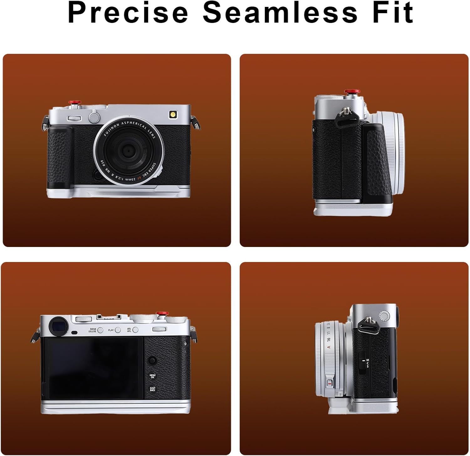 Haoge Handle HandGrip for Fujifilm X-E5 Camera Body L-Shape Grip Bracket HG-FUXE5N-S Silver with Arca-Swiss Standard Plate - Image 8