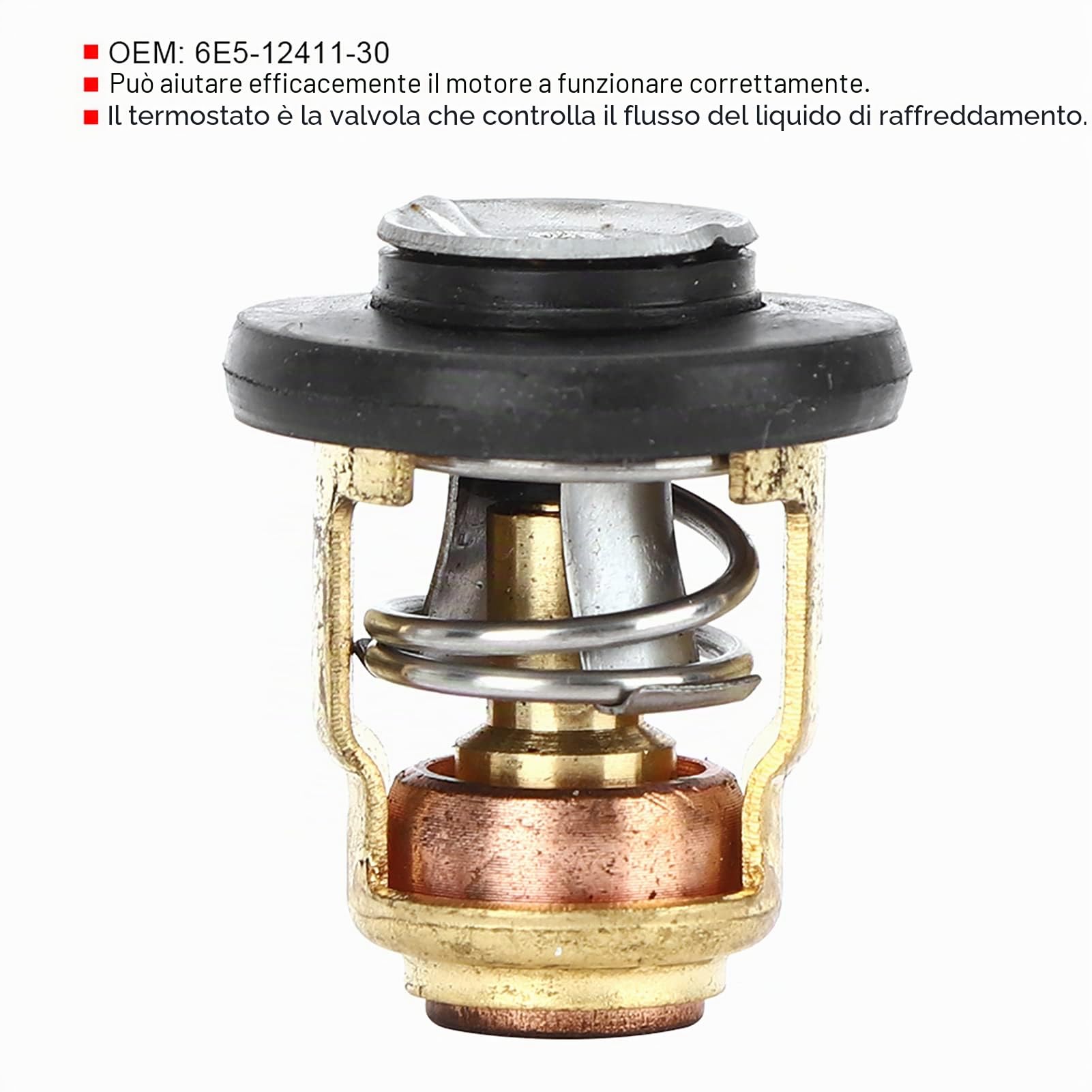 Valvola termostatica termostatica alta precisione robusta facile installazione 6E5-12411-30 per motori fuoribordo Altri mezzi di trasporto