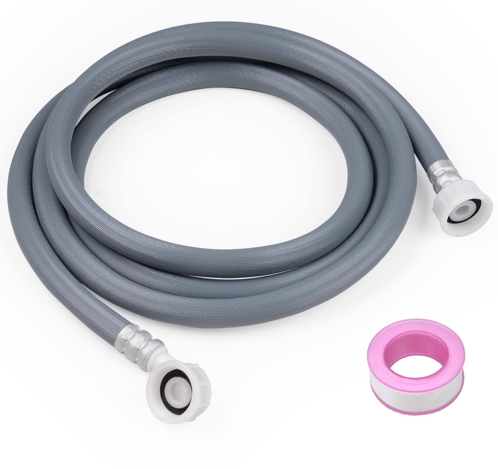 ilauke Washing Machine Hose and Dishwasher Hose Extension, 2.5m Cold Water Inlet Hose 6M with PTFE Tape,3/4 inch Washing Machine Connector Compatible with Most Washing Machines and Dishwashers โ image 1