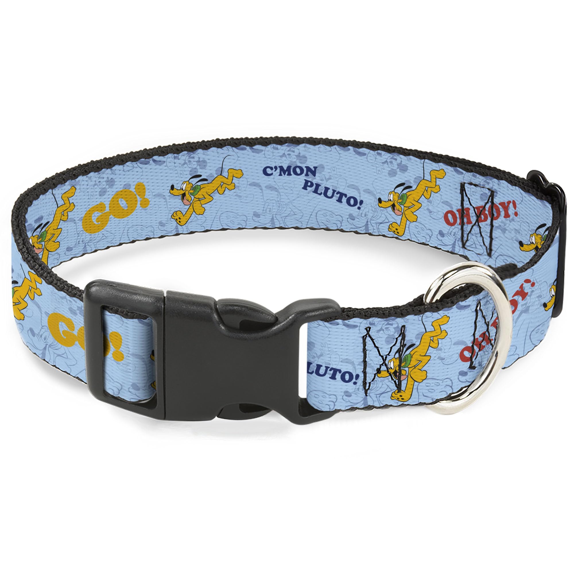 Collier pour chien Disney ajustable avec boucle plastique bleu jaune pour chiot et petit chien