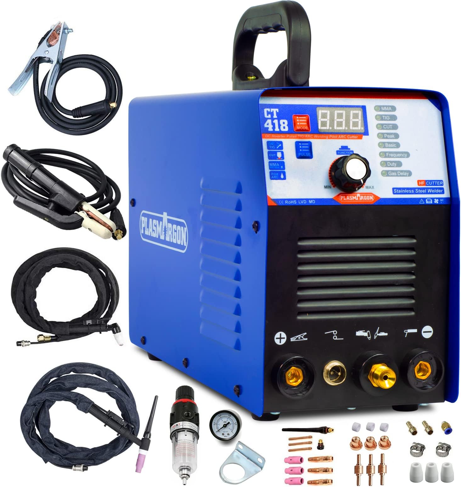 CTS200, 50A Plasma Cutter, 200A TIGTorch & Stick Arc Welder, 3in1