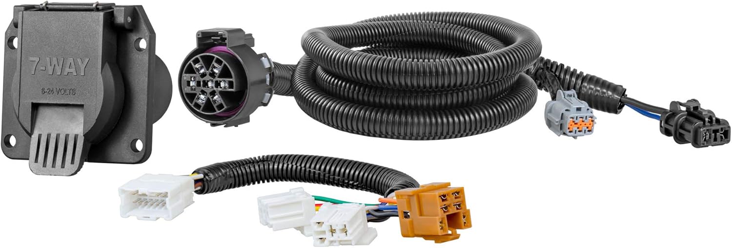 CURT 56226 VehicleSide Custom RV Blade 7Pin Trailer Wiring Harness, Fits Select