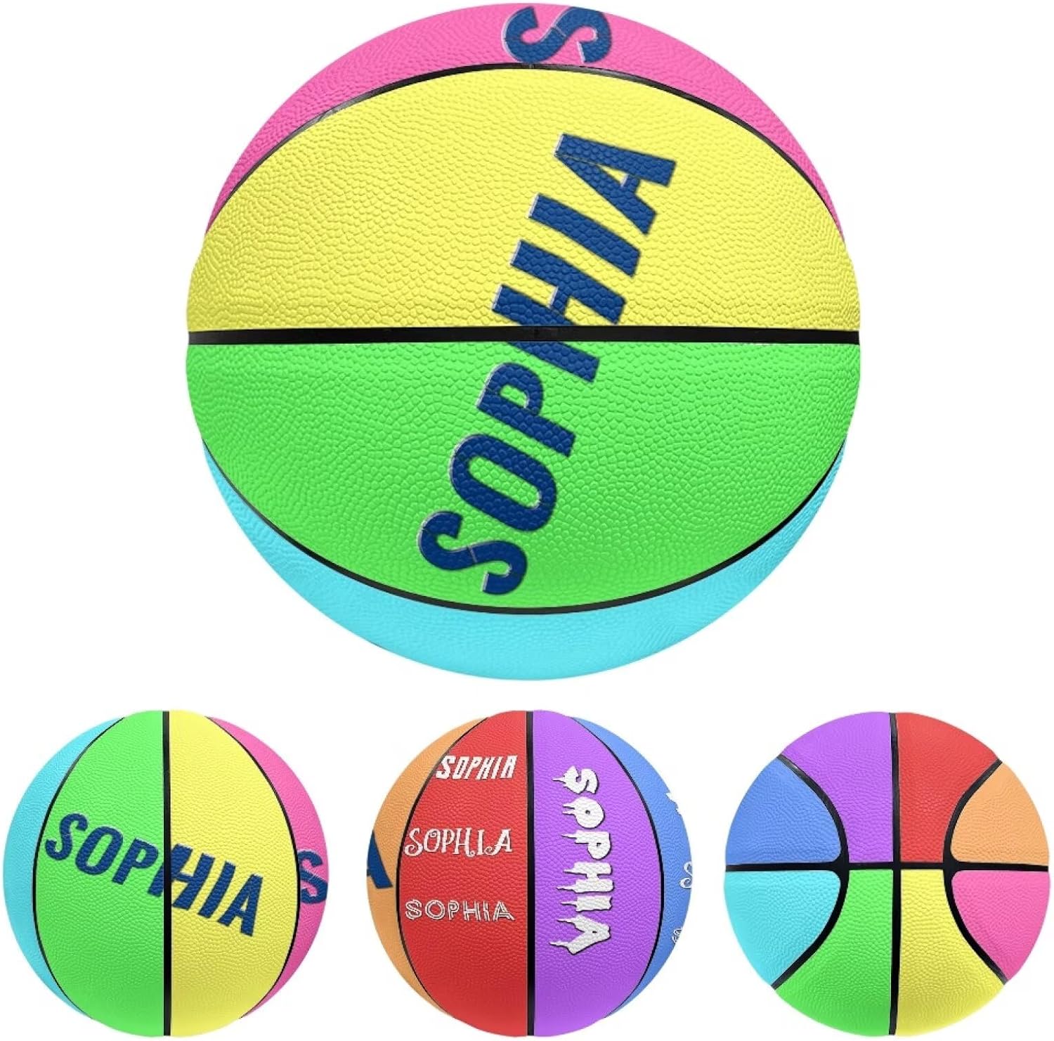 Yzaoxia Custom Basketball for Girls Text/Name Customized Personalized Basketballs Youth